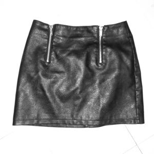 Faux leather skirt